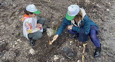 Çanakkale'de Milli Ağaçlandırma Günü çerçevesinde fidanlar toprakla buluştu