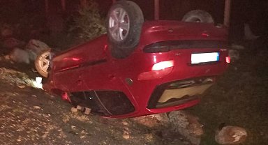 Çanakkale'de takla atan otomobilin sürücüsü hayatını kaybetti