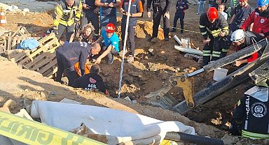 Çayırova'da inşaat alanında toprak altında kalan 1 işçi kurtarıldı