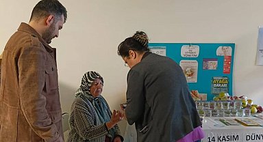 Çine'de diyabet farkındalığı için kan şekeri ölçüldü