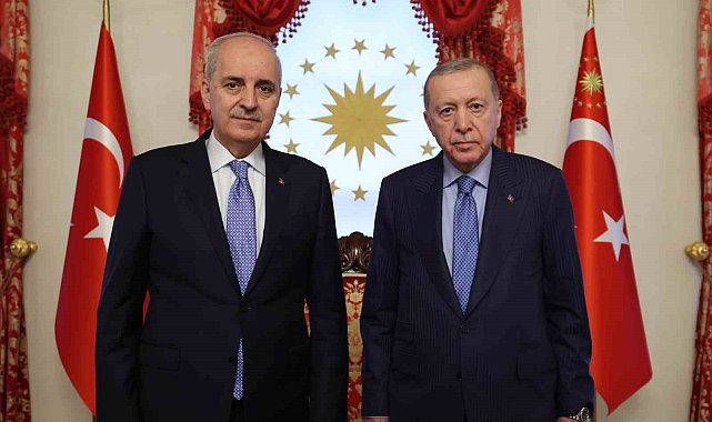 Cumhurbaşkanı Erdoğan, TBMM Başkanı Numan Kurtulmuş'u kabul etti