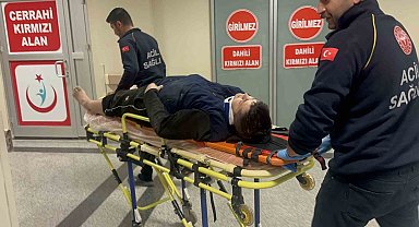 Devrilen motosikletteki kişi yaralandı