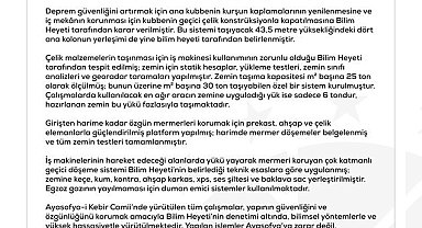 DMM'den 'Ayasofya-i Kebir Camii'ye iş makineleriyle zarar verildiği" iddialarına yalanlama