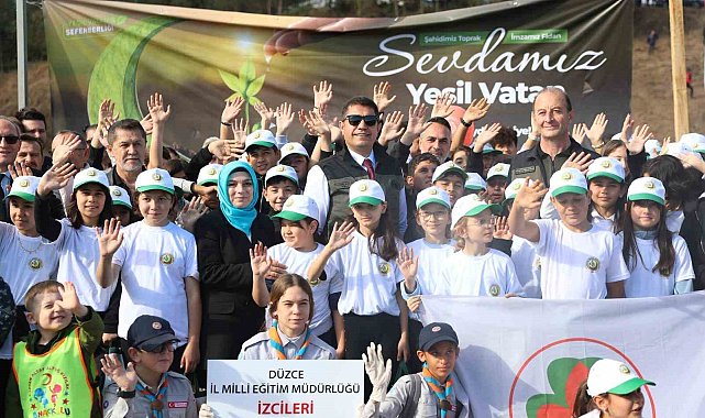Düzce'de 43 bin 563 fidan toprakla buluştu