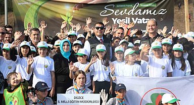 Düzce'de 43 bin 563 fidan toprakla buluştu