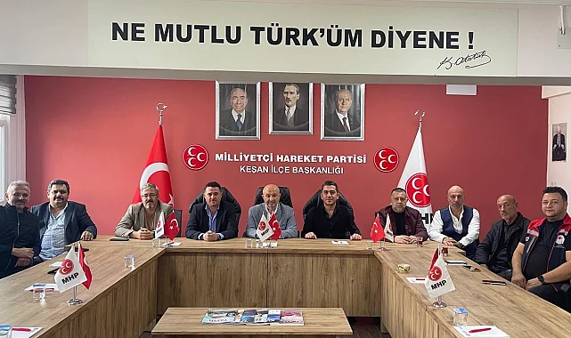 Edirne Keşan'da Tarım İlçe Müdürü Olcay Karbuz'dan MHP'ye ziyaret