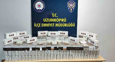 Edirne'de kaçak makaron operasyonu