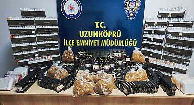 Edirne'de on binlerce kaçak makaron ele geçirildi