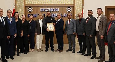 Edirneli muhtarlardan Erzurum'da vefa ziyareti