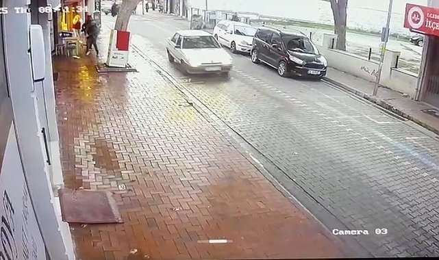 Edremit'te esnafa silahlı saldırı anı kamerada
