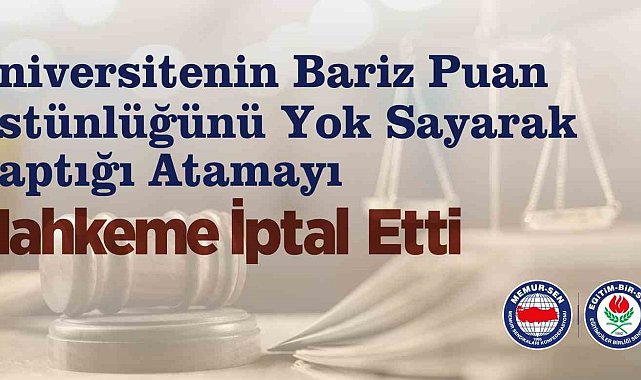 Eğitim-Bir-Sen'in Edirne'de açtığı davada mahkeme yapılan atamayı iptal etti