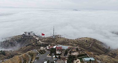 Elazığ sis denizinde kayboldu, ortaya kartpostallık görüntüler çıktı