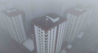 Elazığ'da 200 metreden şehir sis içinde kayboldu