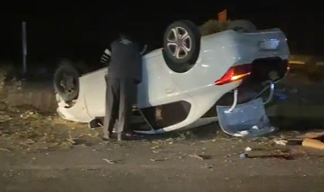 Ereğli'de otomobil takla attı: 3 yaralı