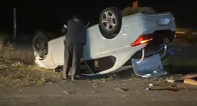 Ereğli'de otomobil takla attı: 3 yaralı