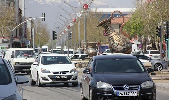Erzincan'da araç sayısı 82 bin 645 oldu