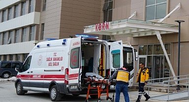 Erzincan'da üzüm bağında çalışan vatandaşa ayı saldırdı