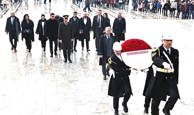 Erzurum Barosu'ndan Anıtkabir'e anlamlı ziyaret