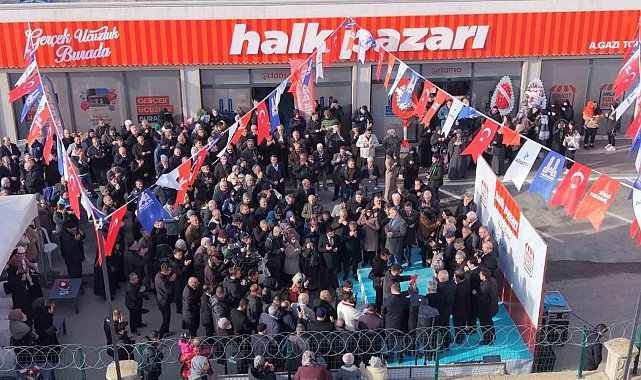 Erzurum Büyükşehir Belediyesi Halk Pazarı'nın dokuzuncu şubesini açtı