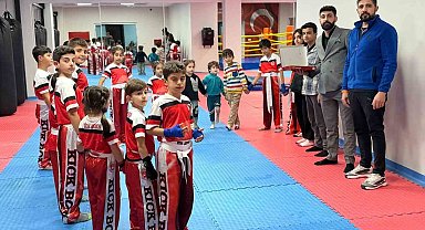 Erzurum GSİM spor salonlarında tatlı antrenman