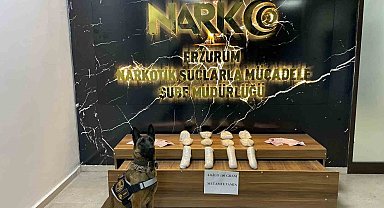 Erzurum'da 4 kilo 100 gram uyuşturucu ele geçirildi