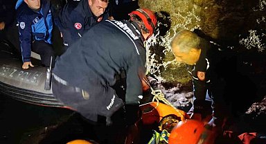 Falezlerden düşen şahıs AFAD ve itfaiye tarafından kurtarıldı