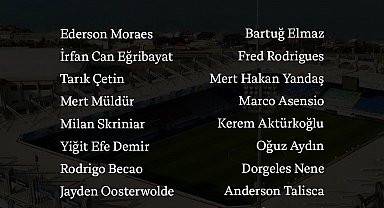 Fenerbahçe'nin Çaykur Rizespor maçı kamp kadrosu belli oldu