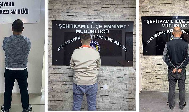 Gaziantep'te aranan 3 şahıs yakalandı