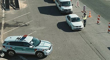 Gaziantep'te jandarmadan dron destekli trafik denetimi