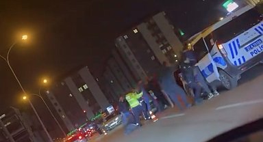 Gaziantep'te trafik cezasına tepki gösteren şahıslardan polise mukavemet