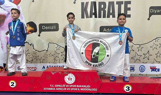 Gaziosmanpaşalı minik karateci Kaan Ayaz, Türkiye şampiyonu oldu