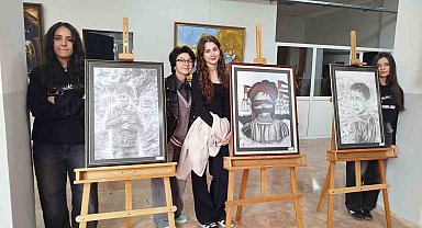 Genç ressamlar Gazzeli çocukların acısını resmetti