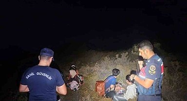 Günlüklü koyunda 3'ü çocuk 4 düzensiz göçmen yakalandı
