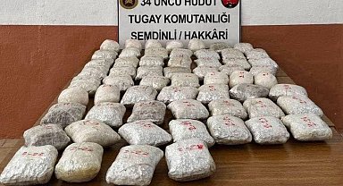 Hakkari sınırında 32 kilo uyuşturucu ele geçirildi