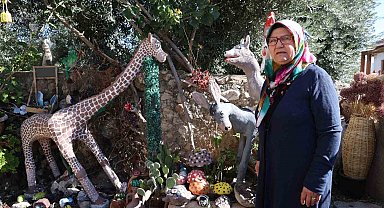 Halk eğitimden emekli oldu atıkları evinde sanata dönüştürdü