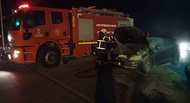 Hassa'da otomobil yangını