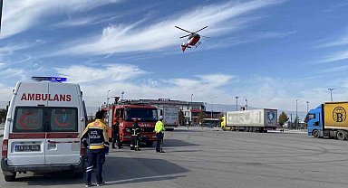 Helikopter ambulans, motosiklet kazasında ağır yaralanan çocuk için havalandı