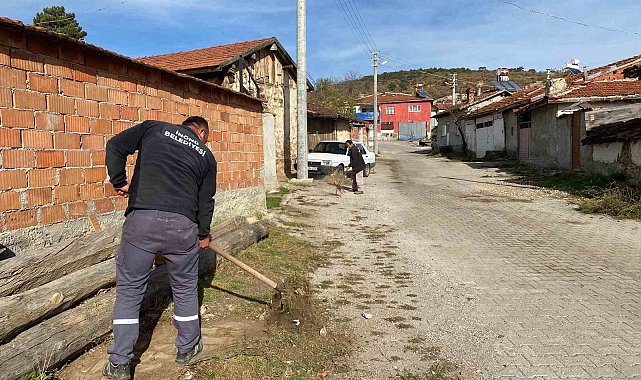 İnönü'nün dış mahallelerinde temizlik çalışması