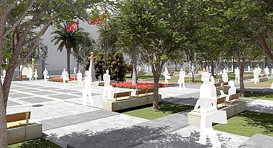 İzmir'in Kınık ilçesi Cumhuriyet Meydanı yenileniyor