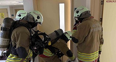 Kadın doğum hastanesinde yangın tatbikatı gerçeğini aratmadı