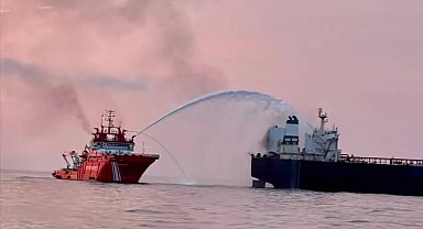 KAIROS gemisindeki yangına müdahale: "Soğutma çalışmaları devam ediyor"