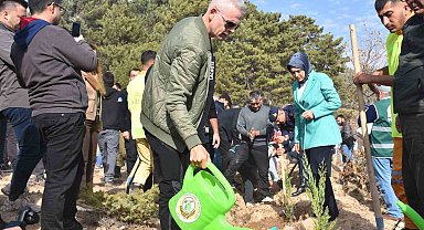 Karaman'da 'Milli Ağaçlandırma Günü'nde 5 bin fidan toprakla buluşturuldu