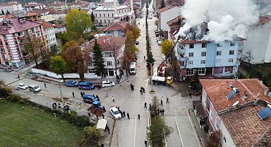 Kastamonu'da korkutan bina yangını