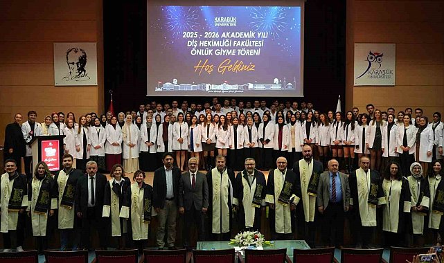 KBÜ'de diş hekimliği öğrencileri beyaz önlüklerini giydi