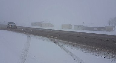 Kızıldağ'da kar etkili oldu