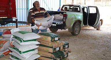 Kocaeli Büyükşehir'den yangın mağduru üreticilere destek