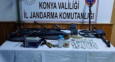 Konya'da jandarma ekiplerinden tarihi eser operasyonu