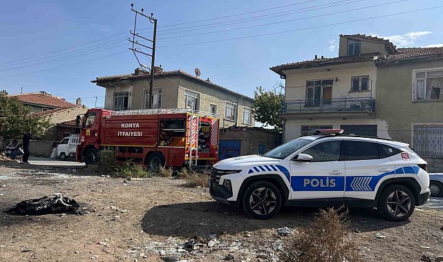 Konya'da kullanılmayan müstakil evde yangın