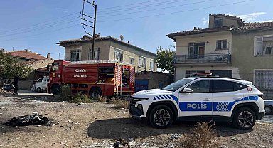 Konya'da kullanılmayan müstakil evde yangın