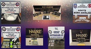 Kütahya polisi uyuşturucuyla mücadelede kararlılığını sürdürüyor